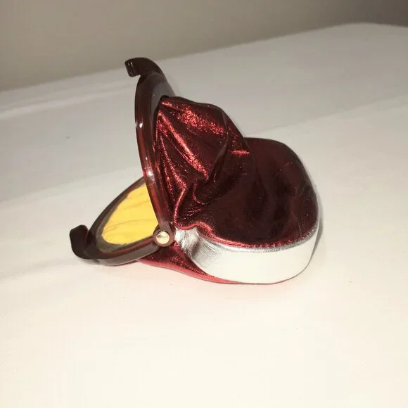 NARIVA VINTAGE RED/SILVER CLUTCH COIN PURSE BRITISH BRAND WOMEN OS - Picture 3 of 9